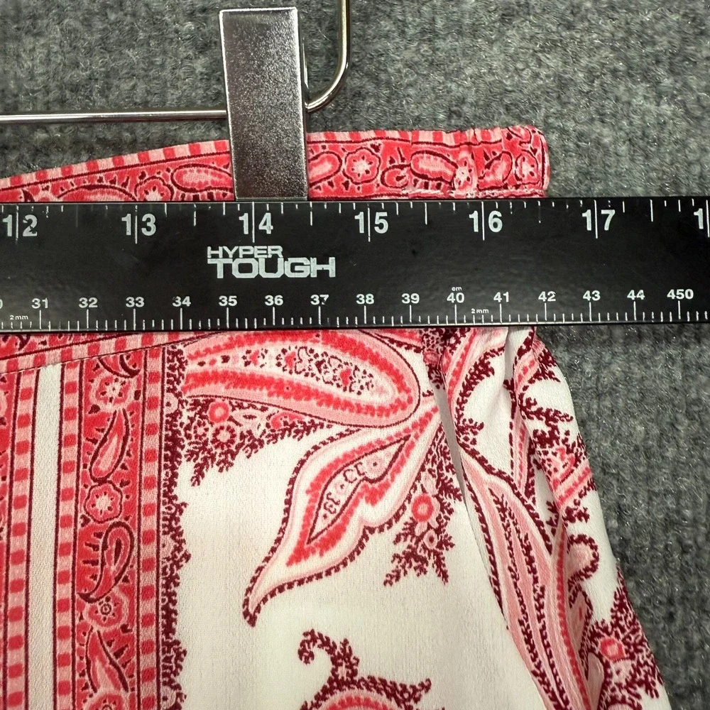 Michael Michael Kors Pants Womens Large Pink Print Wide Leg Crop Palazzo Pull On
